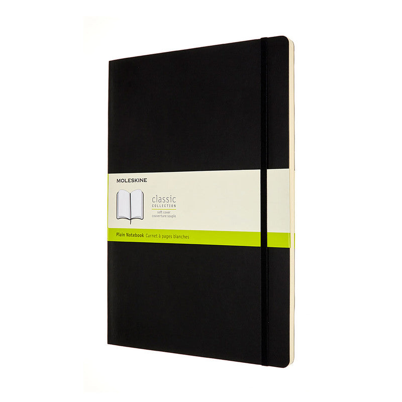 MOLESKINE - CLASSIC SOFT COVER NOTEBOOK - PLAIN - EXTRA LARGE - BLACK