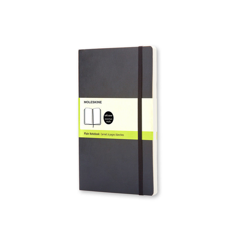 MOLESKINE - CLASSIC SOFT COVER NOTEBOOK - PLAIN - LARGE - BLACK