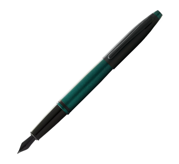 Cross Calais Matte Green/Black Fountain Pen, Fine Nib