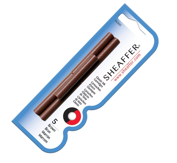 Sheaffer Skrip FP Ink Cartridges Brown 5PK