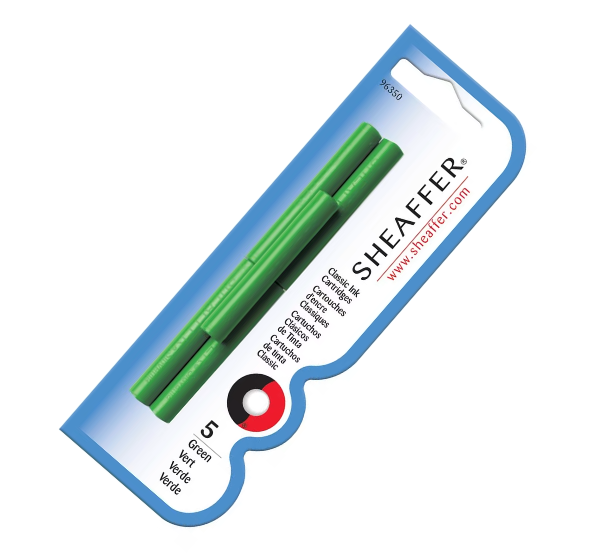 Sheaffer Skrip FP Ink Cartridges Green 5PK