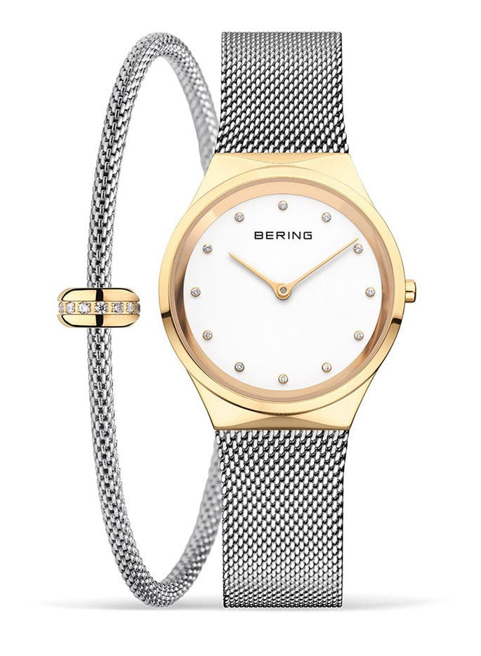 Bering Classic Gift Set 31mm Stainless Steel Strap with Matching Bracelet Watch