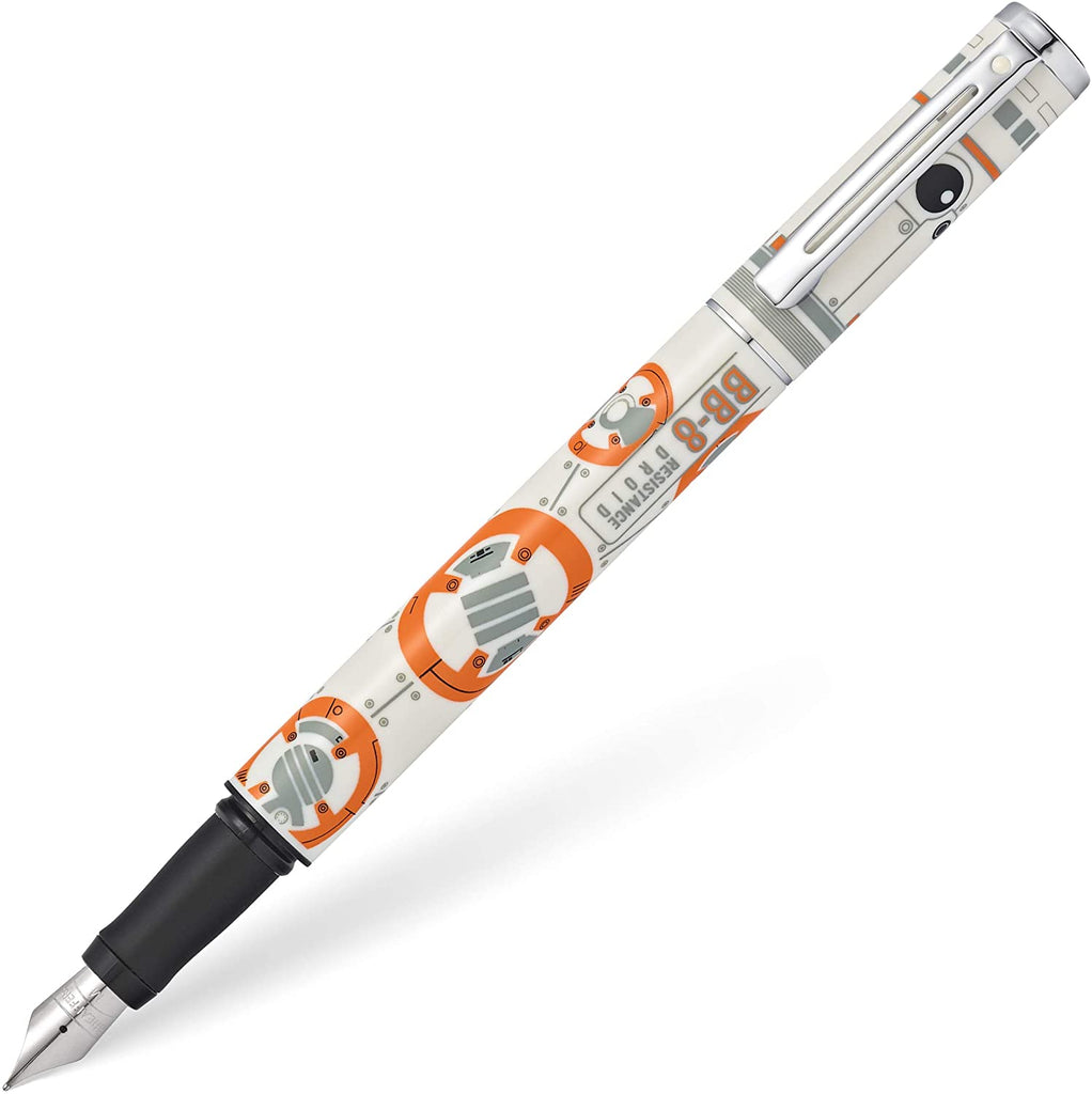 Sheaffer Gel Fountain Pen Chrome Trim Star Wars BB-8