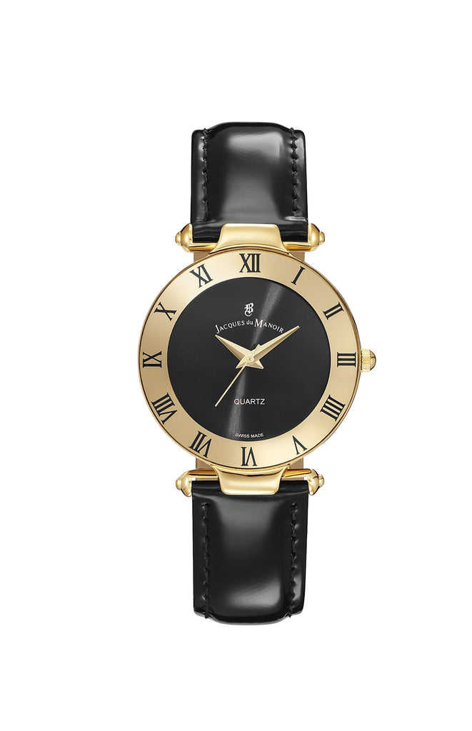 JDM Coupole Classic Gold Bezel Black Watch
