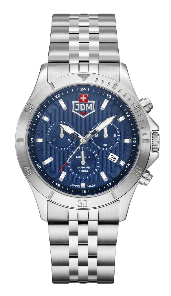 JDM Military Delta Chrono Blue Watch
