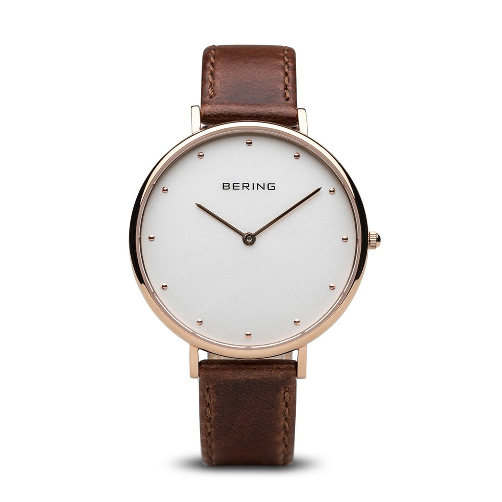 Bering Classic Polished Rose Gold 39mm Watch