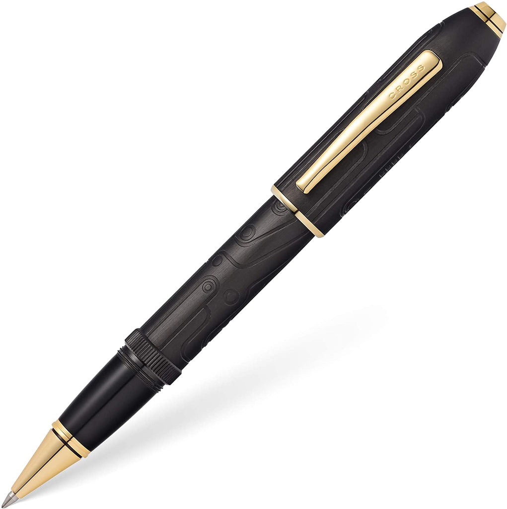 Cross Peerless Fonderie 47 Collector's Edition Matte Black PVD Selectip Rollerball Pen with 23KT Gold-Plated Appointments