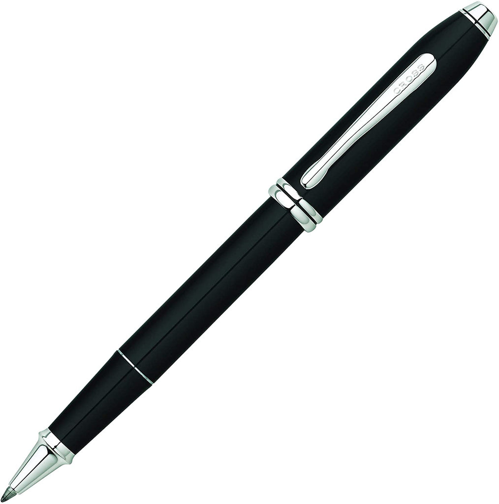 Cross Townsend Black Lacquer Selectip Chrome Trim Rollerball