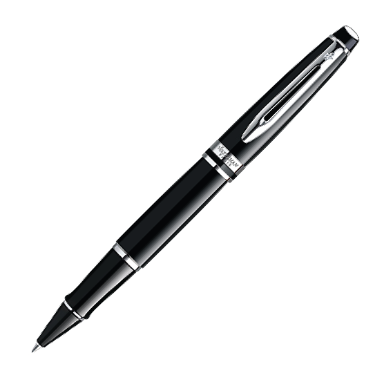 Waterman Expert Black Lacquer Chrome Rollerball