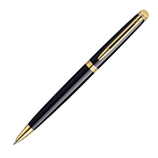 Waterman Hemisphere Black Lacquer Gold Ball Pen