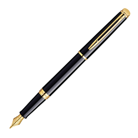 Waterman Hemisphere Black Lacquer Gold Fountain Pen