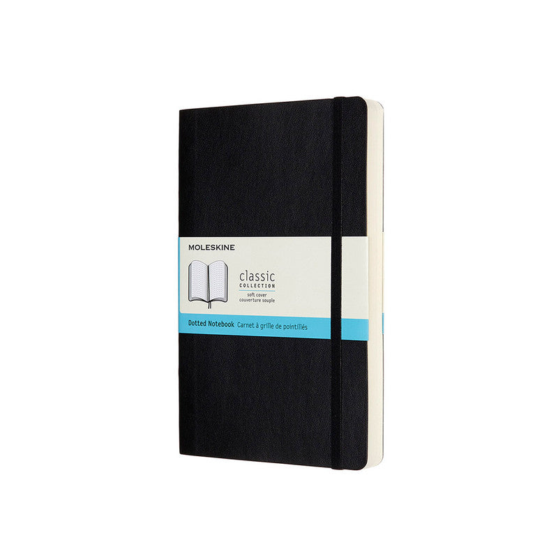 MOLESKINE - CLASSIC SOFT COVER NOTEBOOK EXPANDED - DOT GRID - LARGE - BLACK