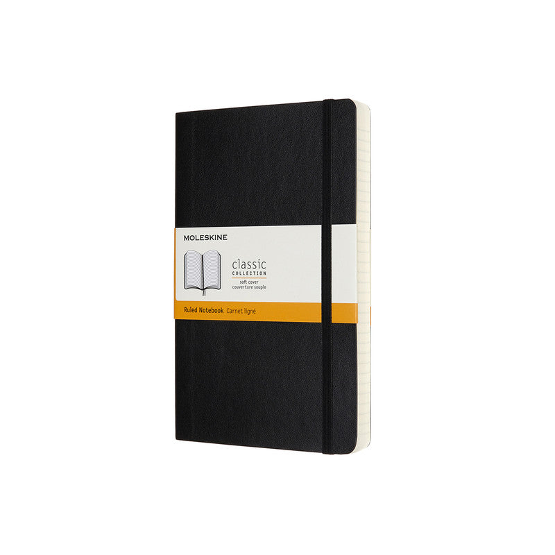 MOLESKINE - CLASSIC SOFT COVER NOTEBOOK EXPANDED - RULED - LARGE - BLACK