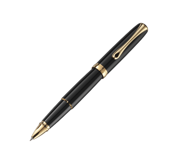 Diplomat Excellence A2 Black Lacquer Gold Rollerball Pen