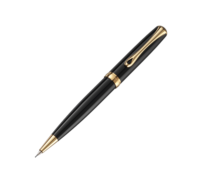 Diplomat Excellence A2 Black Lacquer Gold Mechanical Pencil