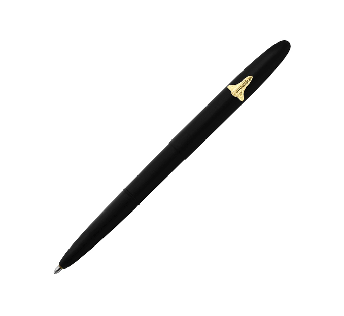 Fisher Space 600BSH - Matte Black Bullet Space Pen With Space Shuttle