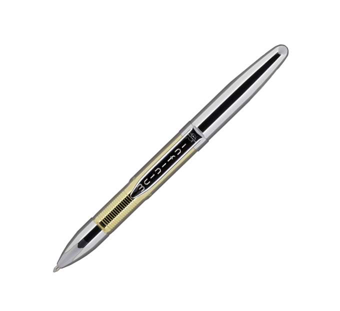 Fisher Space INFGTN-1 - Solar Flare Gold Titanium & Chrome Infinium Space Pen with Blue Ink