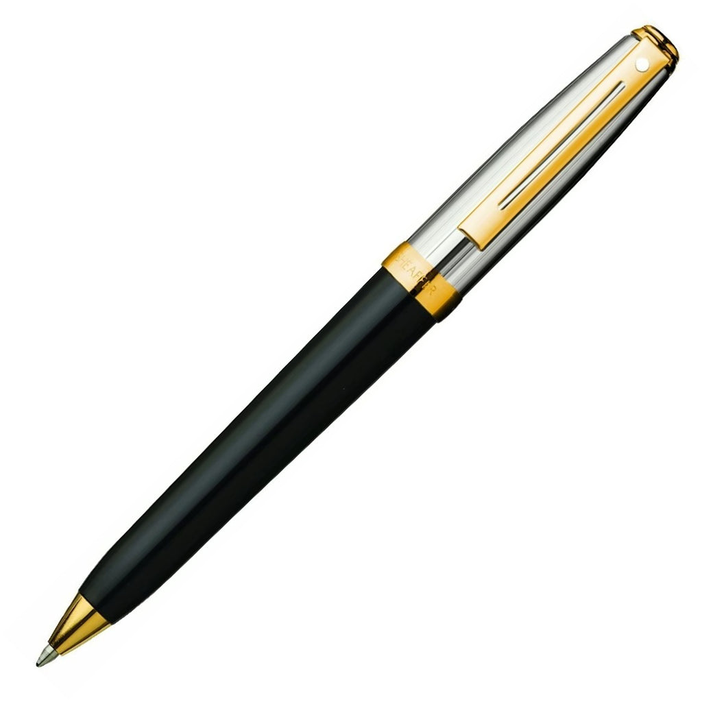 Sheaffer Prelude Black Onyx Lacquer with Chased Palladium Cap & 22KT Gold-Plated Trim Ballpoint Pen