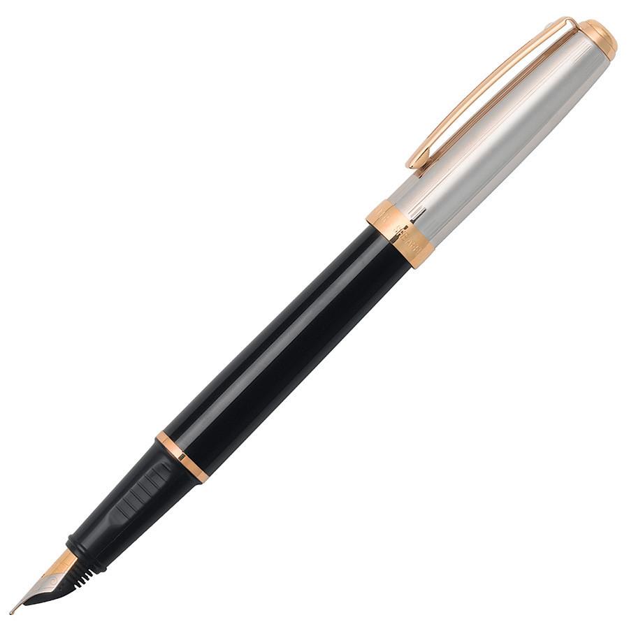 Sheaffer Prelude Black Onyx Lacquer with Chased Palladium Cap & 22KT Gold-Plated Trim Fountain Pen