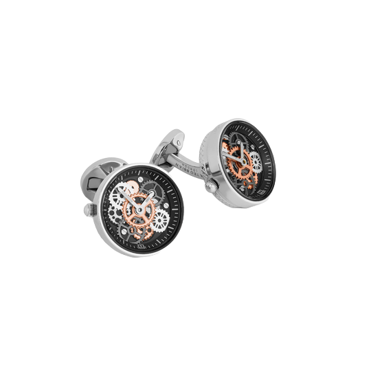 Tateossian Vintage Gear Watch cufflinks in stainless steel (Limited Edition of 100 pairs)