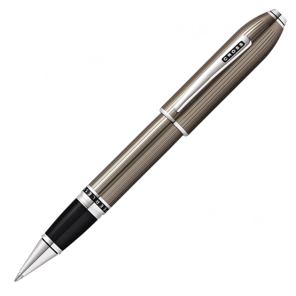 Cross Peerless 125 Translucent Titanium Grey Engraved Lacquer Rollerball Pen