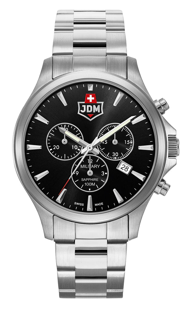 JDM Military Alpha Chrono Silver Watch