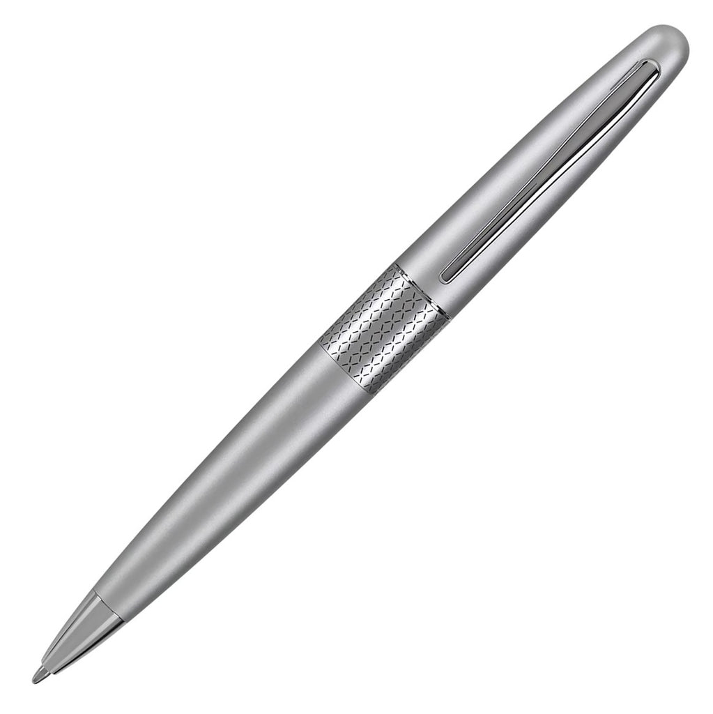 Pilot Ballpoint Pen Silver Barrel Medium Black Ink